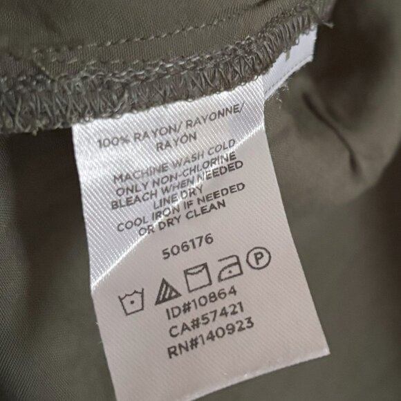 Loft Dress Olive Green Size 6P - Picture 3 of 3
